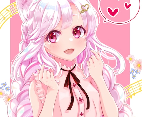 イラスト作成いたします 立ち絵・1枚絵・ファンアート・マスコット・素材 イメージ1