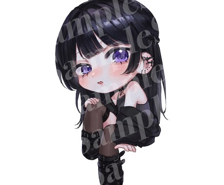厚塗りの綺麗でかわいいSDキャラを描きます 【最短7日】配信活動やイベントに使用するミニキャライラスト イメージ2