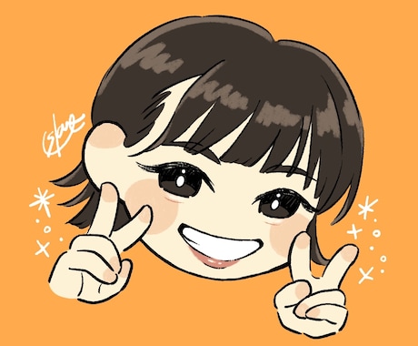 ポップでかわいい似顔絵制作します もちっとミニキャラ風で目を惹くイラスト イメージ2