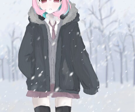 アイコン、一枚絵、、夢絵、立ち絵、などお描きします 可愛い女の子のイラストお描きします イメージ2
