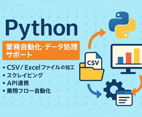 Pythonで業務自動化ツールを作成します 作業の自動化やデータ処理の効率化をサポート イメージ1