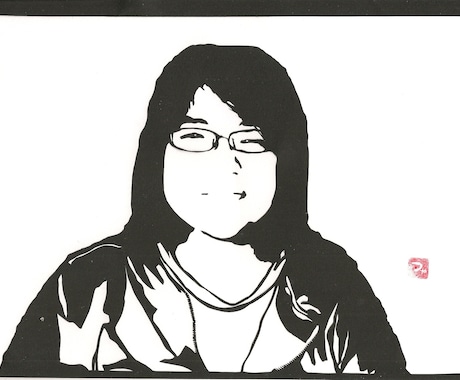アイコンやプレゼントに！写真から切り絵作成します あなたやあなたの大切な人の思い出の１枚を切り絵にします イメージ1