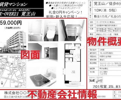 募集図面を見て、物件のご相談に乗ります 現役不動産営業がお部屋探しのサポートをいたします！ イメージ1