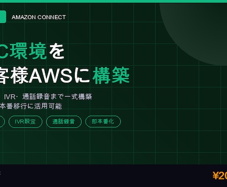 AmazonConnect PoC環境を構築します お客様AWSで最小構成PoCを構築・本番移行にそのまま活用可 イメージ1