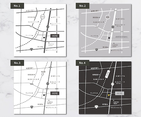 シンプルでおしゃれな分かりやすい地図作成いたします サンプルから選んで簡単に依頼★チラシや案内状に！修正無制限！ イメージ2