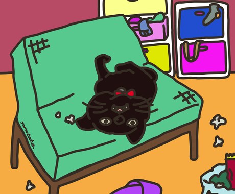 カラフルなペットのイラスト描きます ペットの写真はいっぱいあるけどイラストって意外と無い！ イメージ1