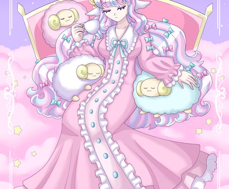 可愛い系のイラスト描きます SNSなどに使える、可愛いイラストを描きます！ イメージ1
