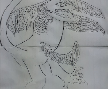 聖王獣アーザを描きます 聖王獣アーザは空を制する怪獣である。 イメージ1