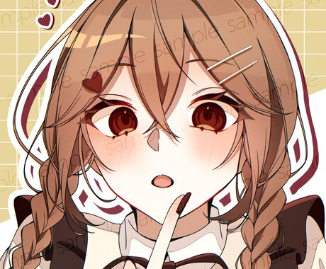 1点物！完成品アイコンイラスト販売します かわいい女の子アイコンをお求めの方に！ イメージ1