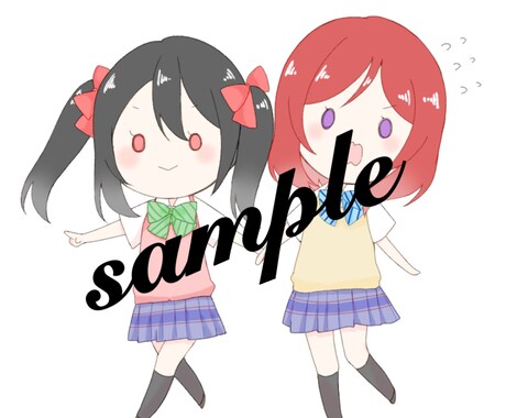 あなただけのためのSNSアイコンお描きします かわいいコテキャ・2次創作キャラアイコンはいかがですか〜！ イメージ2