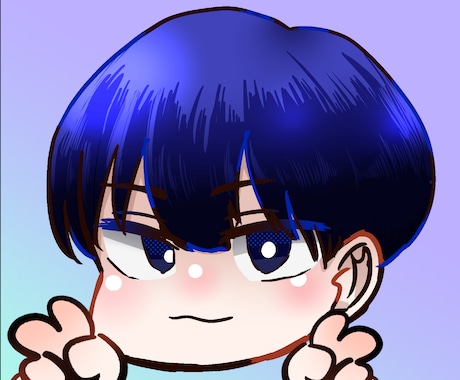 少し癖のある絵柄のアイコンを描きます ちょっと癖ある絵柄はどうですか。 イメージ1