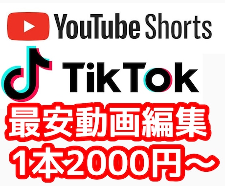YouTubeショート、TikTok動画編集します 最短当日!Shortsの動画(1分以内、縦画面)を編集します イメージ1