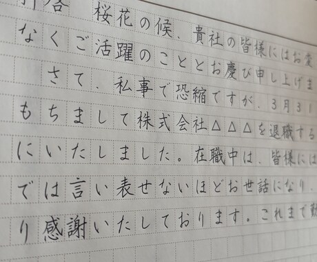 お手紙・履歴書などの代筆承ります ／丁寧に代筆させていただきます‪(˶◜ᵕ◝˶) イメージ2