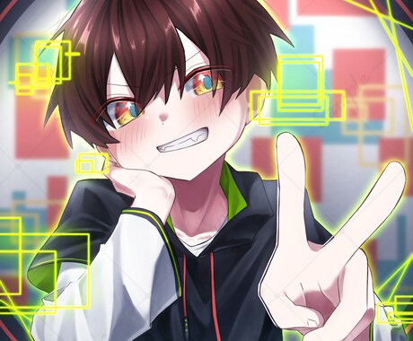 ソシャゲ風の絵柄でSNSのアイコンを描きます 髪の毛の塗りには人一倍こだわり、アイコンを目立たせます✨ イメージ2