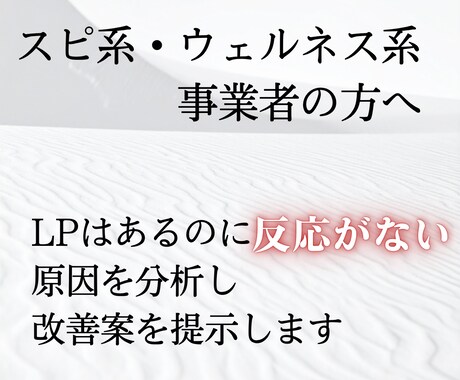 あなたのLPを診断します あなたのLPを分析し、改善点5つと優先順位をお伝えします イメージ1