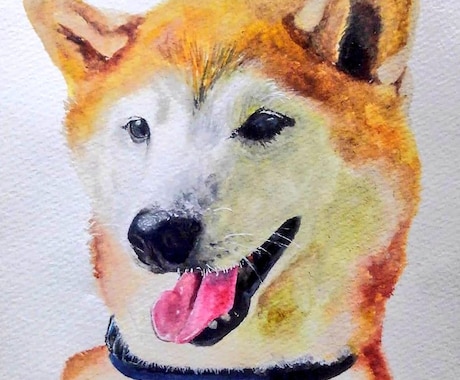 データ配送⚠大切な可愛い愛犬の似顔絵お描き致します 写真サイズの似顔絵を描きます。世界で1枚だけの手描きです。 イメージ1