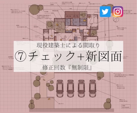 ７.間取りチェック診断＋新パターン図面を作成します ＊修正無制限＊ 構造･明るさ･風･照明･家具･収納･生活動線 イメージ1