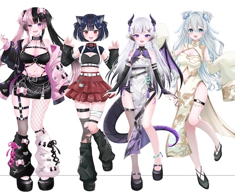 高品質なVtuber立ち絵お描きします 「世界にひとつだけの立ち絵」を心を込めて描きます。 イメージ2