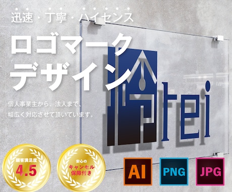 デザイン性の高いロゴを「丁寧」に制作いたします あなたの大切な想いを10案のラフでじっくりとデザインします。 イメージ1
