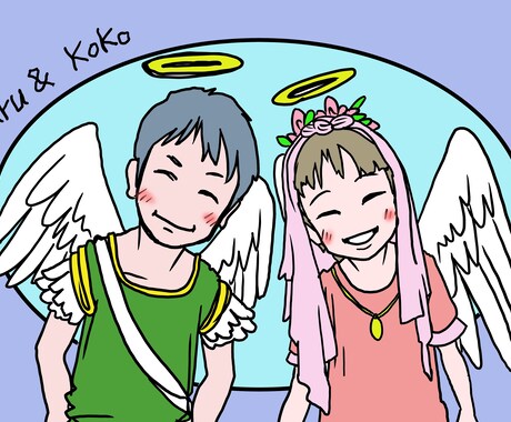 似顔絵イラスト作成します ほんわか雰囲気の似顔絵イラスト！ イメージ2