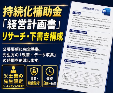 計画書の構成・下書きを代行します 要領準拠のドラフトで、案件処理数を最大化。 イメージ1