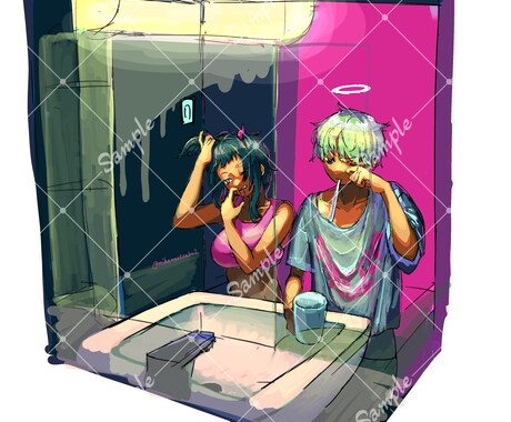 厚塗りイラスト作成します アイコン、壁紙、ＣＤジャケット、動画サムネイルなど イメージ2