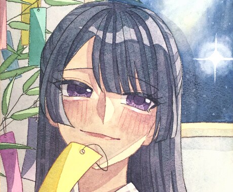 優しい雰囲気の水彩イラストをお描きします アナログ原画の匿名配送可能です イメージ2
