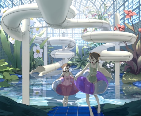 背景付き一枚絵描きます 退廃的、ノスタルジックな雰囲気をお求めの方！ イメージ2
