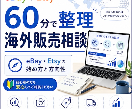 eBay・Etsyの始め方を整理します 始める前の不安を60分で整理します イメージ1