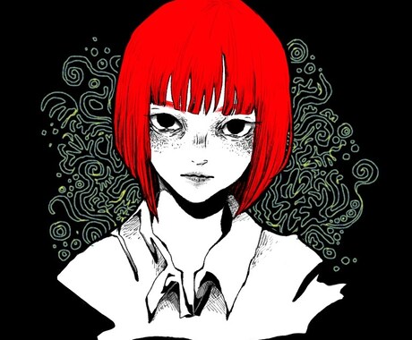 エモい！雰囲気のアイコン作成します 独特な表情で見つめてくるイラストいかがですか？ イメージ2