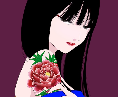 自由に選べる色味！華やかな着物美人を描きます 注目を集める華やかさ！SNSやビジネスを「一味」違う印象に イメージ2