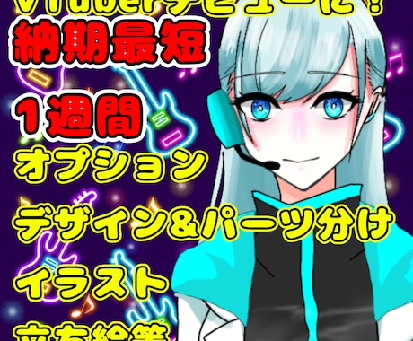 納期最短一週間  live2Dモデリングします イメージ1