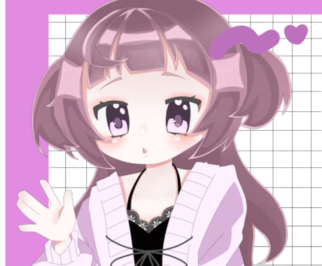 先着3名様モニター価格！】アイコンお描きします あなただけの甘かわアイコン♡SNSアイコンお描きします！ イメージ1