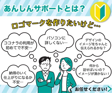はじめてでも安心！親切丁寧にロゴ制作ます ご依頼が初めてのかた必見！あんしんサポート イメージ2