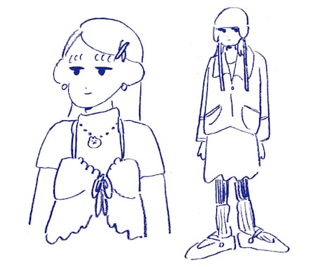 色指定可【単色】手描きのイラスト作成します 【商用可】似顔絵・SNS・チラシなどにお使いいただけます イメージ1