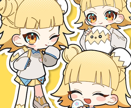ミニキャラのイラスト制作します 商用利用OK！動画・グッズ・アイコン等を制作いたします！ イメージ1