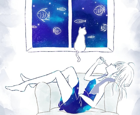 横顔✩.*˚温かみのあるデジタルイラスト描きます 伝えたいことや表現したいことなどを作品の中に込めます✩.*˚ イメージ2