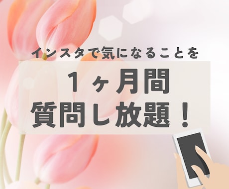 インスタのお悩み相談受け付けます 1ヶ月チャットで質問し放題！何度でもＯＫ！ イメージ1