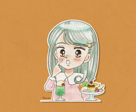 3名限定価格★90年代少女漫画風アイコン描きます あの日夢中になった物語のヒロインに。キラキラした瞳を描きます イメージ2