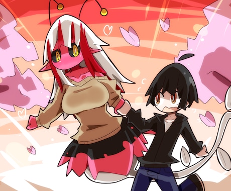 かわいらしい、ポップなイラスト・漫画を描きます 個性のある絵柄で他にない味のイラスト・漫画を提供します! イメージ1