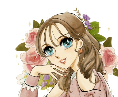 昭和レトロ！キラキラの少女マンガイラスト描きます 本格少女まんがテイストでインパクトのある世界観を演出 イメージ2
