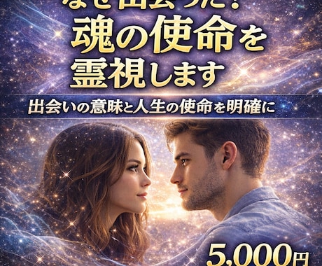 なぜ出会った？魂の使命を霊視します 出会いの本当の役割と魂契約を伝えます イメージ1
