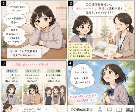 4コマ漫画5本作ります PR・広告・教育系歓迎！構成からOK イメージ2