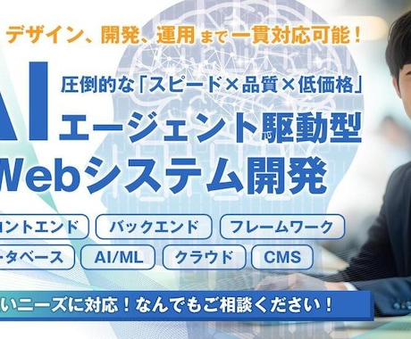 Webアプリ・業務システムを高速開発します 業務効率化から売上向上まで。フルスタックで高速開発 イメージ1
