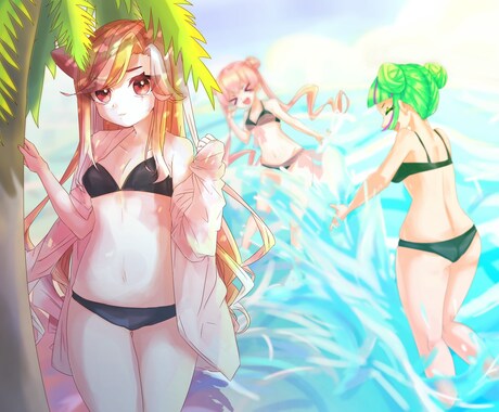 全身イラスト描きます 背景透過、ポージング指定自由でキャラクターのイラスト描きます イメージ2