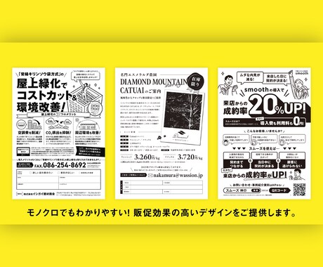 反響効果の高いFAX DMデザインを提供します モノクロでもわかりやすい！質の高いFAX DMをお求めの方に イメージ2