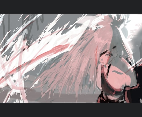 オリジナルキャラクターで一枚絵を描きます