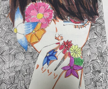 好きなキャラクターを独特な絵柄で書きあげます 貴方の推しキャラを独特の色使いや絵柄で書きあげます._. イメージ2