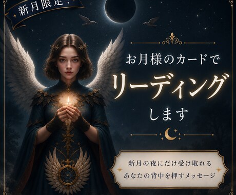 新月限定！お月様のカードでリーディングします ✦新月の夜にだけ受け取れる、あなたの背中を押すメッセージ イメージ1
