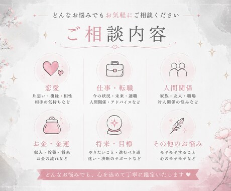 白黒つけられない悩みをタロットで整理します 答えではなく、気づきをお届けします。 イメージ2